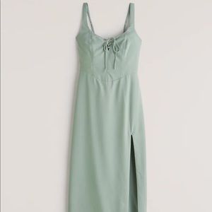 Abercrombie&Fitch Corset Lace-up Midi Dress